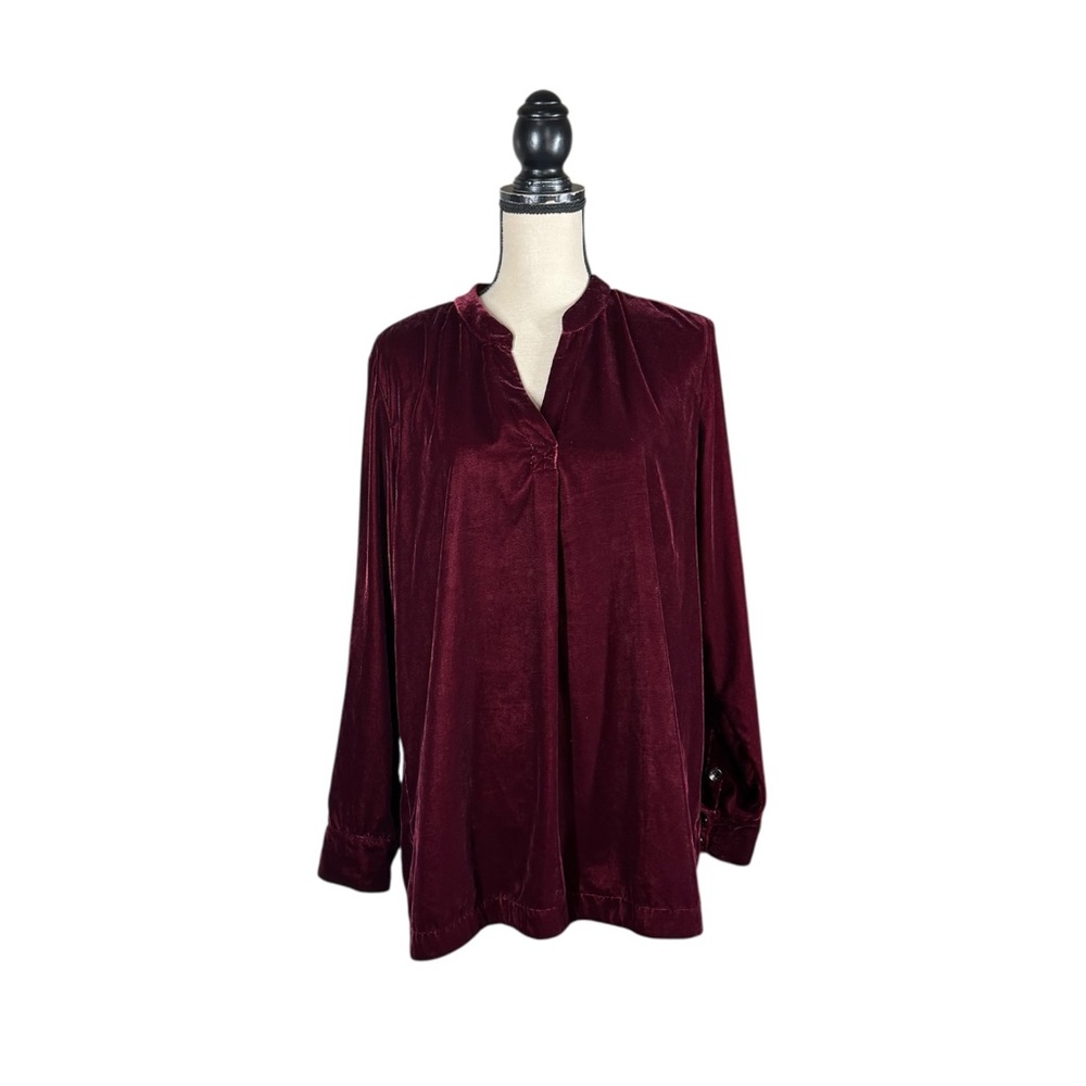 Soft Surroundings Padada Wine Velvet Top